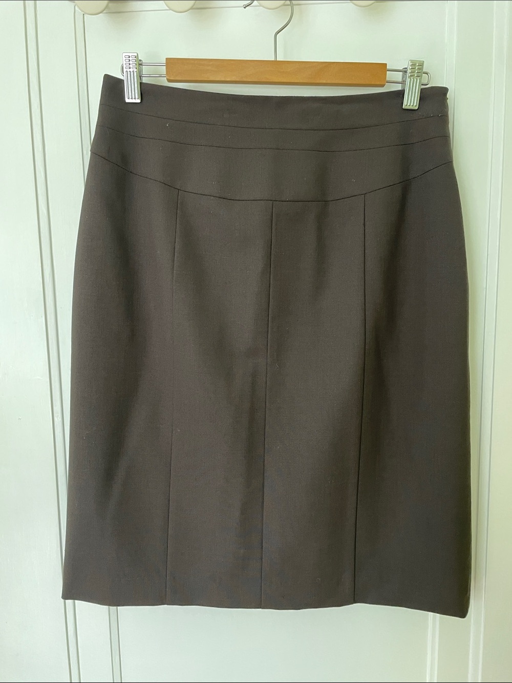 Louben Classic Women’s Straight Brown Skirt